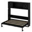 Lit escamotable double pleine grandeur avec tablettes, lit escamotable avec armoires de rangement
