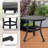 Outdoor Metal Side Table, Weather-Resistant 20" Round End Table, Black