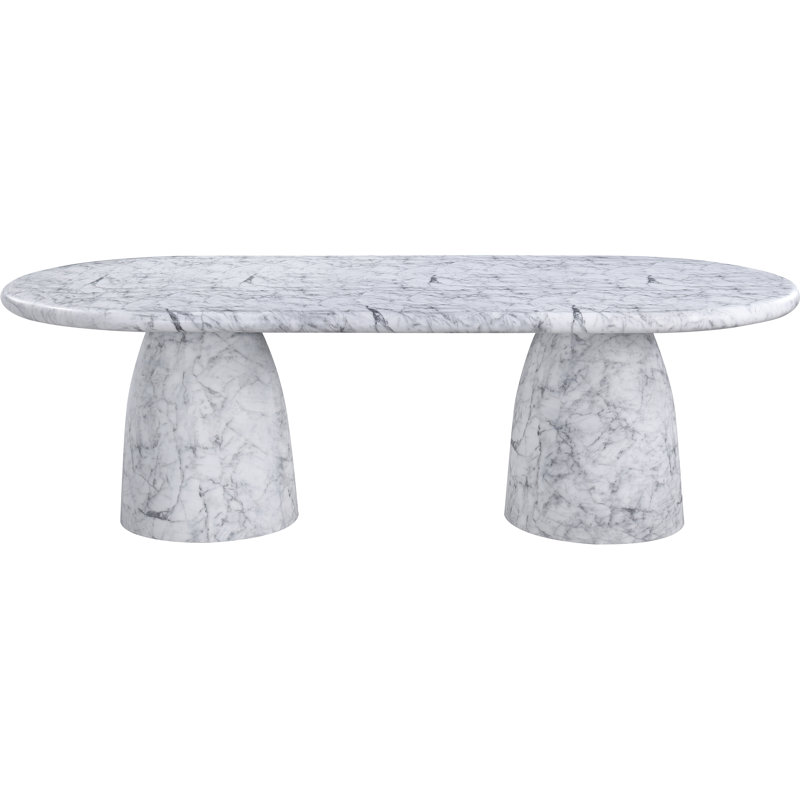 Table de salle à manger Cosenza, H 30 po x l 96 po x P 44,5 po, Blanc
