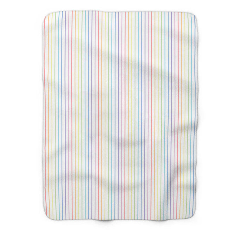 Couverture en sherpa doux 1 pièce Soft Whispers Rainbow, Lit simple