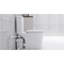 Toilette avec technologie avancée de 600 W: double chasse, siège confortable de 17,25 po, fermeture en douceur, 3 entrées d'eau, sous-sol blanc moderne comprenant: