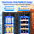 24" Dual Zone 20-Bottle 60-Can Wine & Beverage Refrigerator Built-In/Freestanding Glass Door Classic Cooler with 4 Door Handles,Blue LED and Adjustable Shelves-103792763