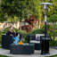 Chauffe-terrasse d'extérieur au propane avec roues portatives 47-114833197