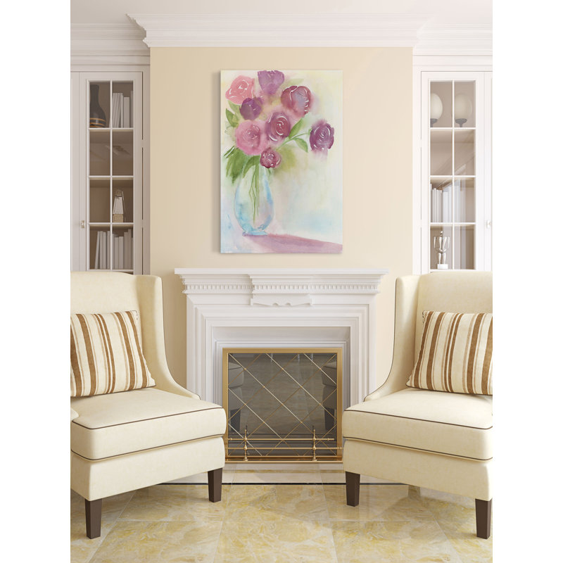 "Mauve Bouquet", reproduction sur toile tendue, H 18 po x l 12 po x P 1,5 po