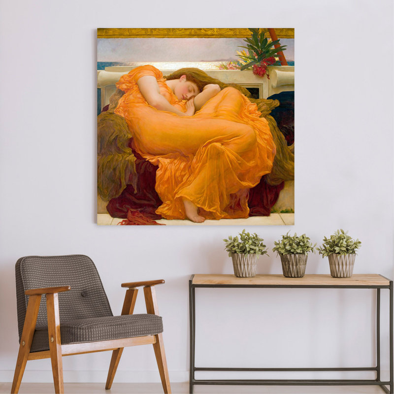 Flaming June by Frederic Leighton - Wrapped Canvas Print, 70cm H x 70cm W