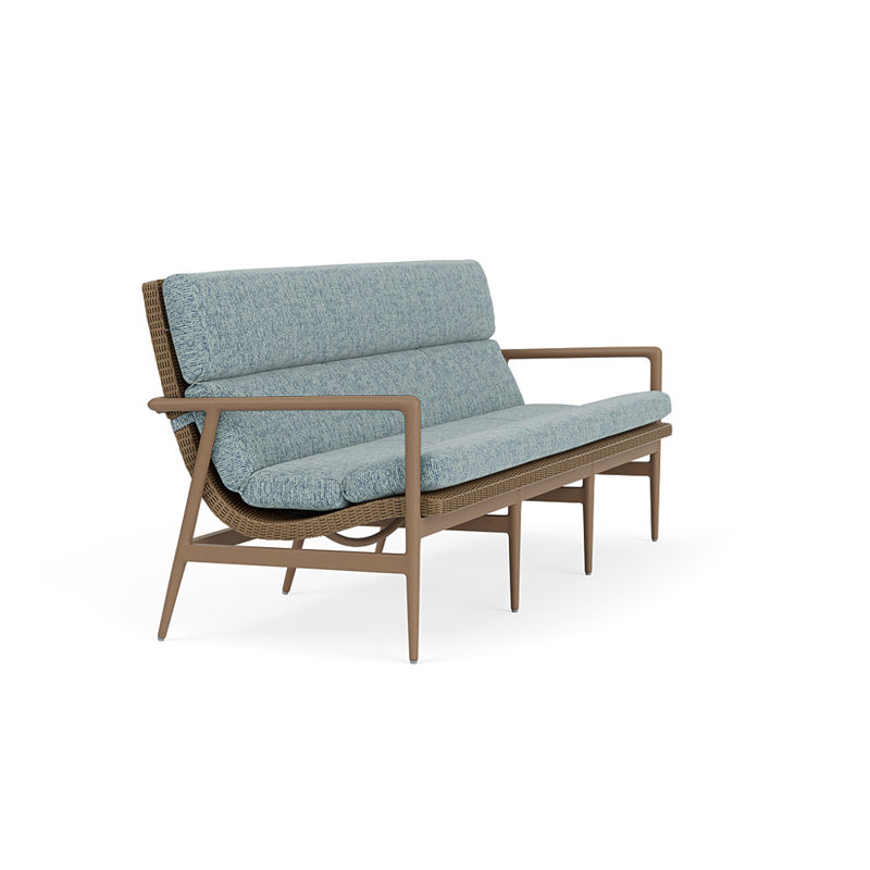 Cascade Outdoor 3 - Seat Patio Sofa, Serene Ocean, Fawn