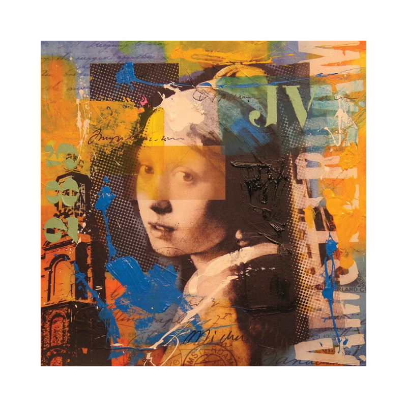 Girl 1 Piece Wrapped Canvas Painting, 45.72 cm H x 45.72 cm W x 1.91 cm D
