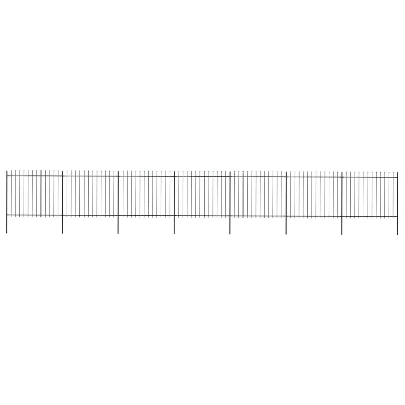 Kempwood 150cm H x 1250cm W Black Metal Border Fence