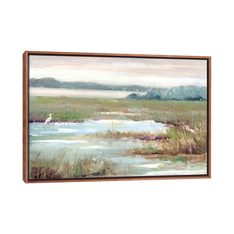 Early Morning Magic by Sally Swatland - Painting on Canvas, Classic Brown Wood Framed, 101.6 cm H x 66.04 cm W