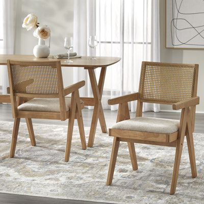 Baywood Cane Arm Chair (Set Of 2)