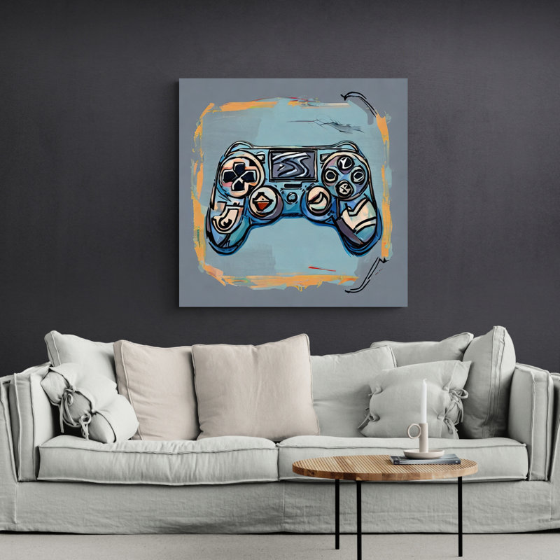 " Video Game Controller 163 " by Stephen Chambers Painting Print, 26" H x 26" W x 1.5" D