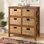 Armoire de rangement en bois massif à six tiroirs Moise