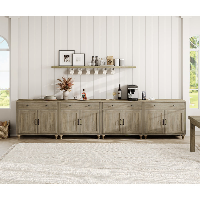 Scarlett 135.4'' Sideboard, Grey Wash, Wash Gray