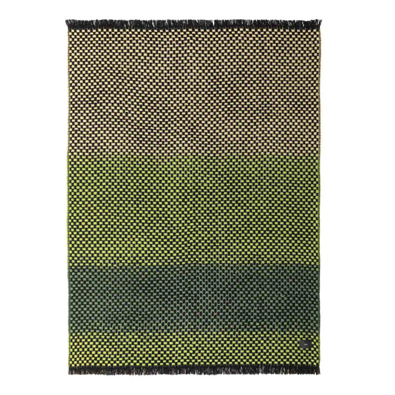 Hand Woven Throw Blanket, Black/Mauve/Dark Green/Gray