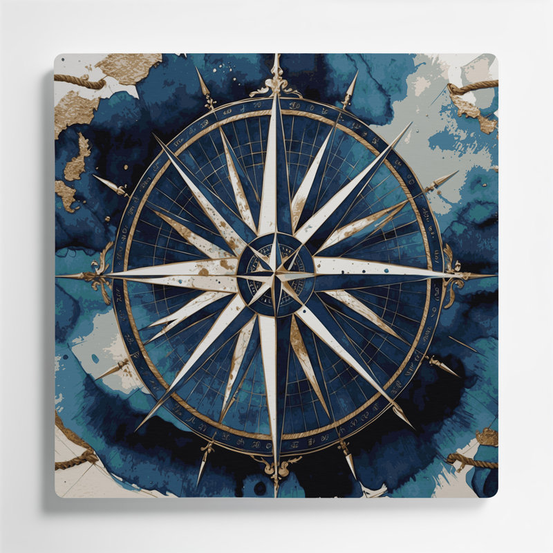Art nautique gris, H 16 po x l 16 po