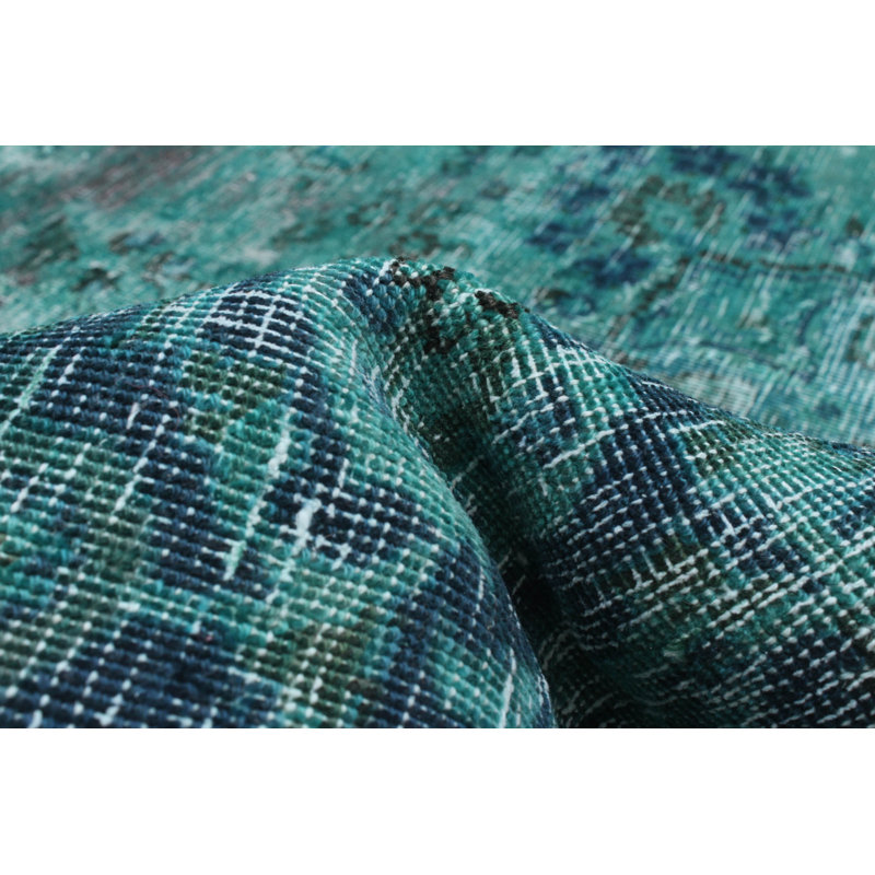 Tapis sarcelle à transition de couleur 9 pi 7 po x 12 pi 6 po