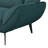 Upholstered Flared Arm Accent Chair Teal Blue