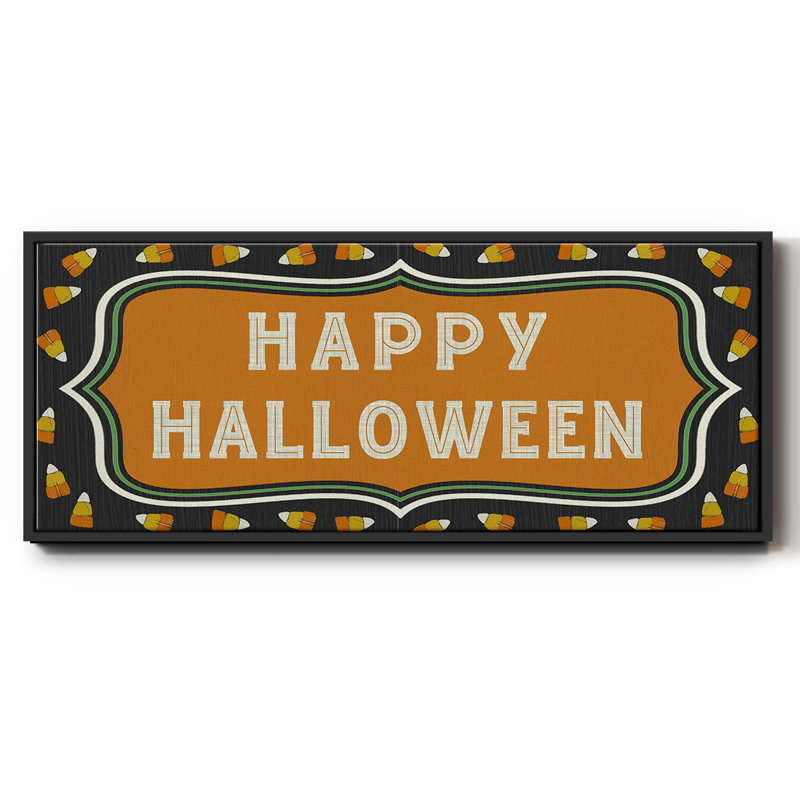 Happy Hallowween - toile encadrée, H 20 po x l 50 po