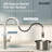 MASO Kitchen Faucet with Pull-Down Sprayer, 3 Spray Modes, Single Handle High Arc Sink Faucet for Kitchen, RV, Laundry and Bar, 304 Stainless Steel, Brushed Nickel-125898090-125898083