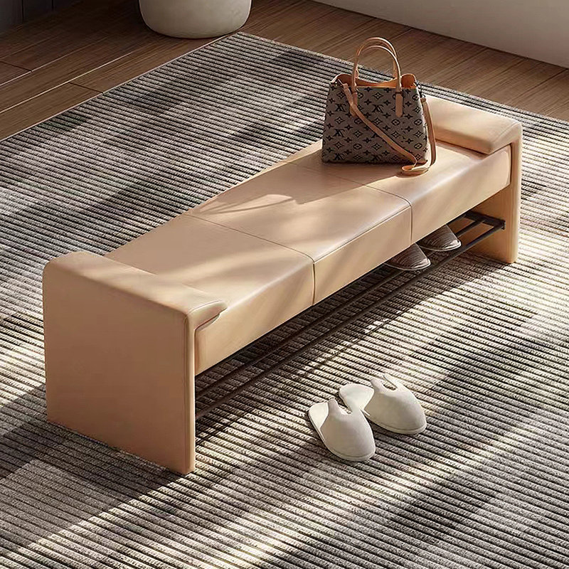 6 Pair Shoe Storage Bench, Orange