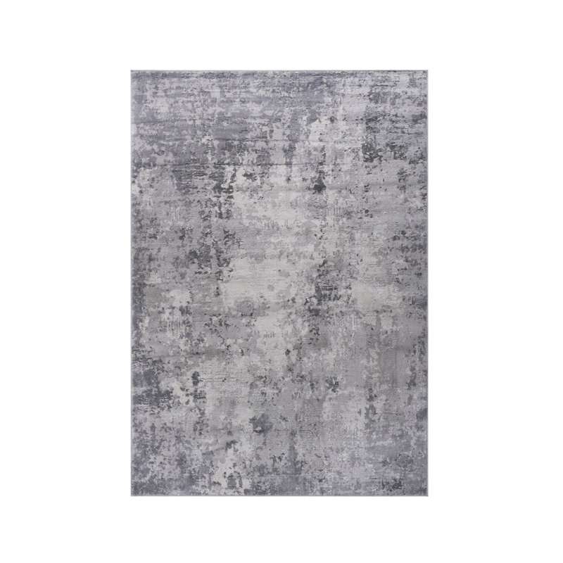Collection Light Grey / Abstract Area Rug, Rectangle 5'3" x 7'6"