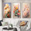 «Pink Green Cactus Romantic Impression», 3 pièces sur toile-637993019-637993018