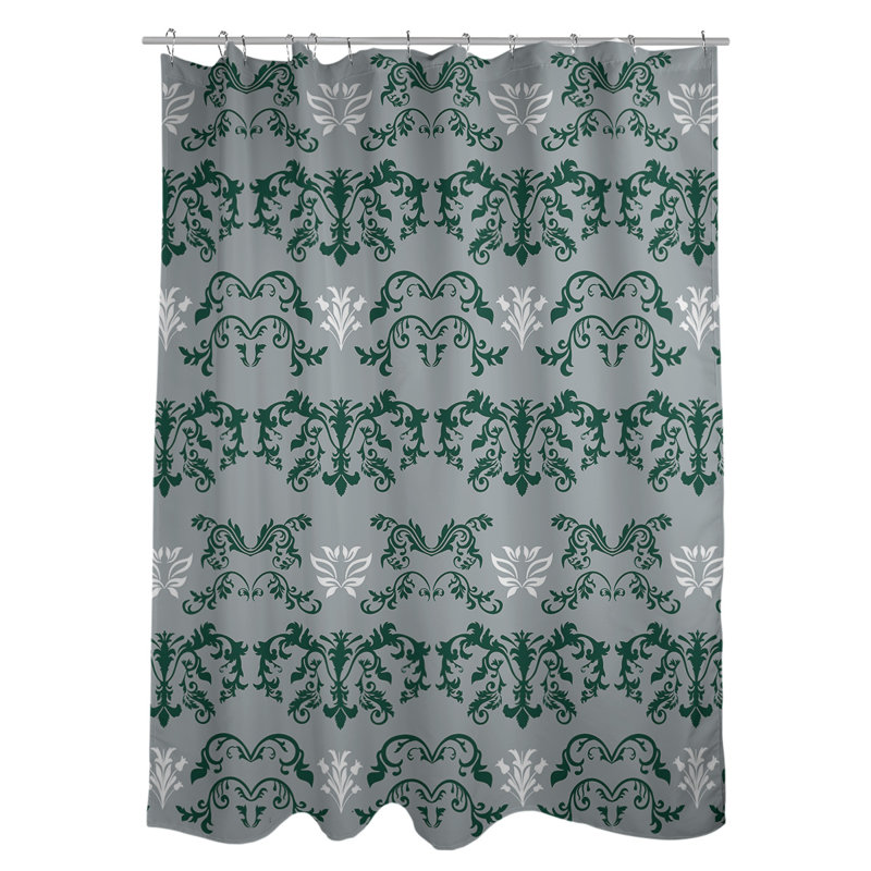 Rideau de douche New York, Gris / vert / blanc