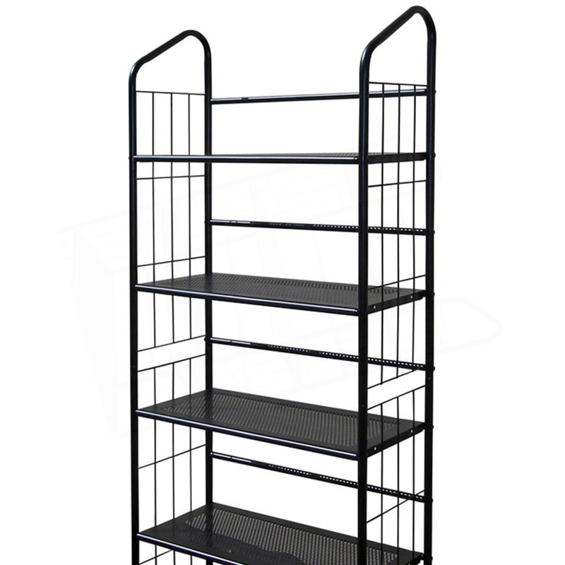 Metal Standing Book Shelf, (5 Shelves) 64.05" H x 26.05" W x 11.05" D