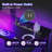 Gaming Desk With Led Lights, Home Office Desk With Recessed Power Outlet, Computer Desk With Spacious Shelves, Reversible Gamer Desk Table With Adjustable Monitor Stand & Headphone Hook-1515487312