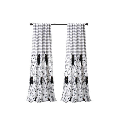 Paire de rideaux semi-transparents avec passe-tringle Elisama