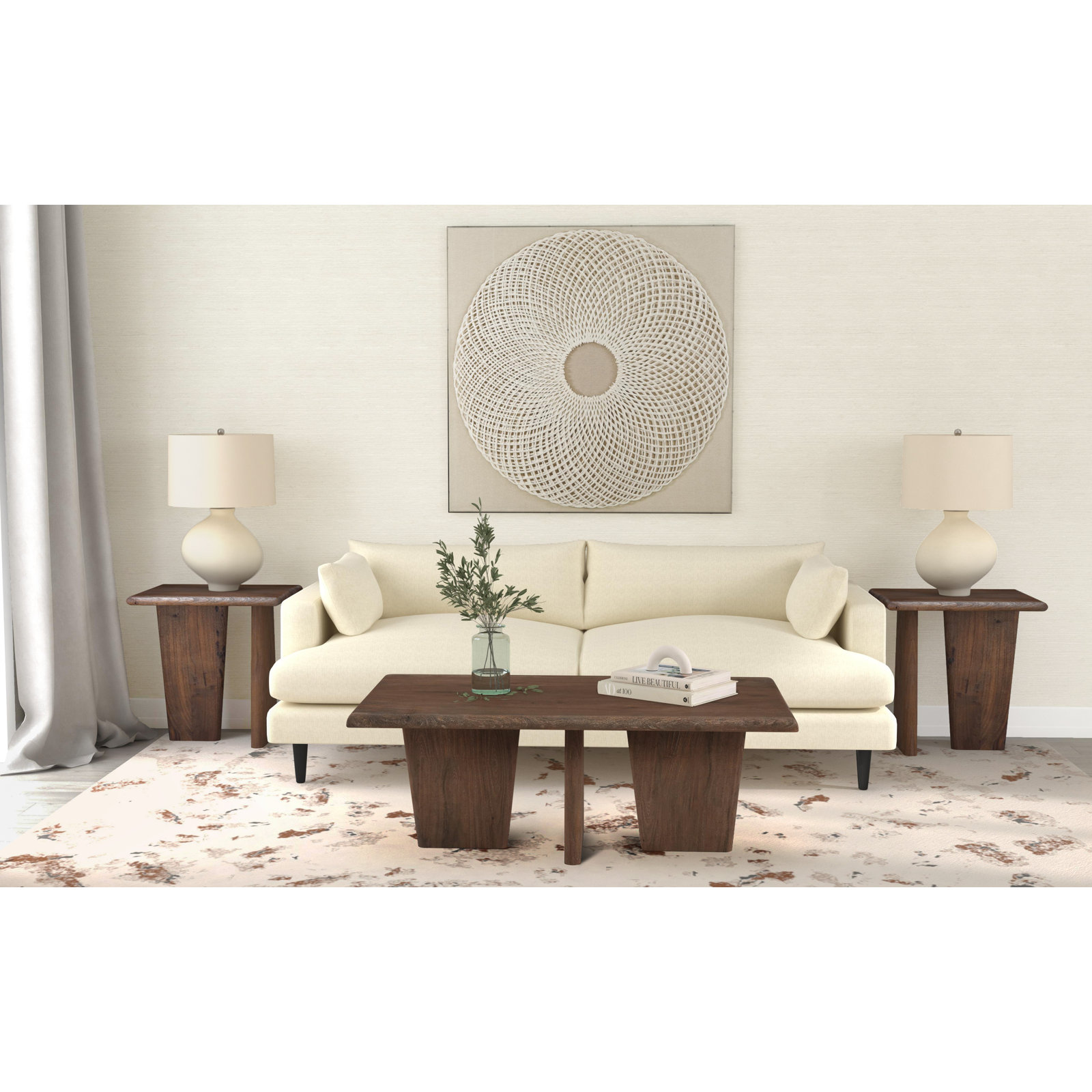 Alsey Solid Wood Single Coffee Table