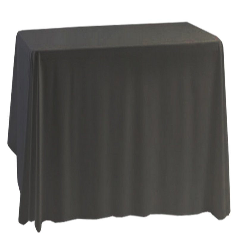 Black Polyester Tablecloth Rectangle, 132cm W x 178cm L