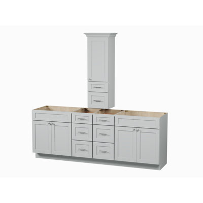 Meuble-lavabo double 90 po avec comptoir Disar