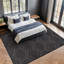 Tapis de sol à chevrons noirs et diamants, lavable à la machine, en polyester avec envers antidérapant-289589194