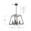 Luminaire suspendu rectangulaire lanterne Dzadur