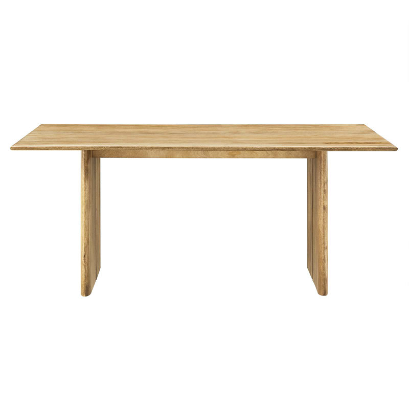 Amistad 72" Oak Solid Wood Modern Farmhouse Dining Table