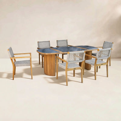 Cava 40" Teak Patio Dining Set