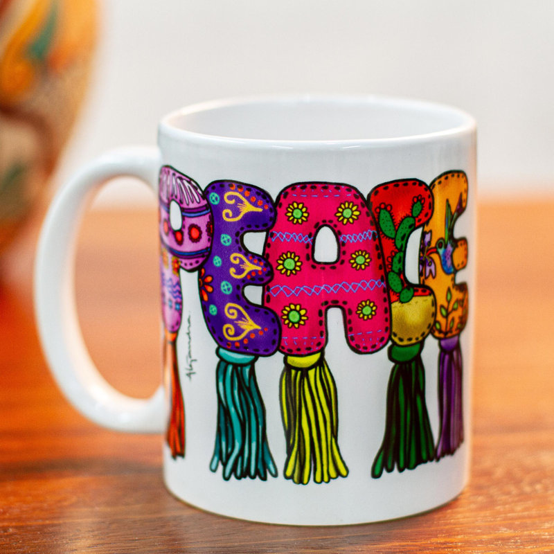 Dakota Fields Handmade Peace Ceramic Mug