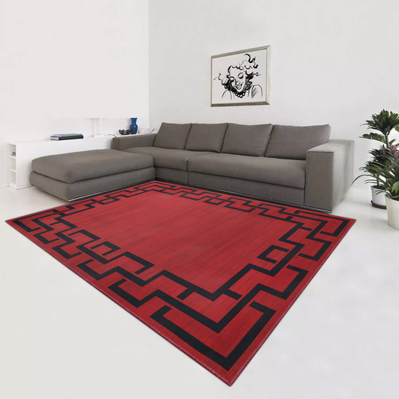Vintage Distressed Printed Area Rug & Runner, Non-Slip Washable Living Room Carpet, Rectangle 40 x 60 cm