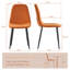Velvet Upholstered Dining Chair with Metal Frame -1070320289