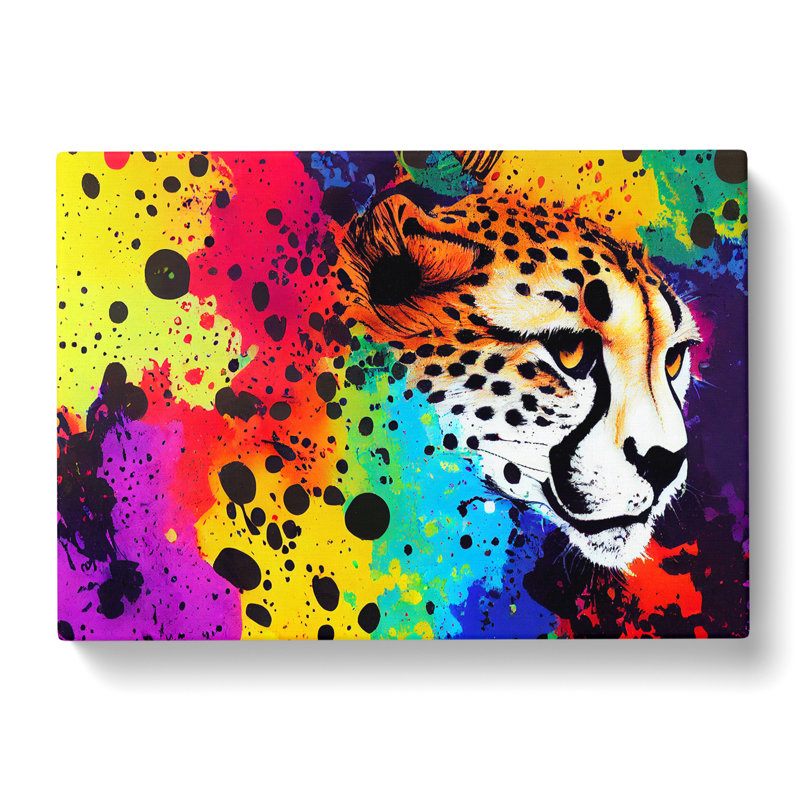 Cheetah Splash Vol.2 Abstract - Wrapped Canvas, 40cm H x 60cm W x 3cm D