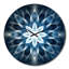 Horloge murale turquoise et blanche Fractal Flowers VI-93381455