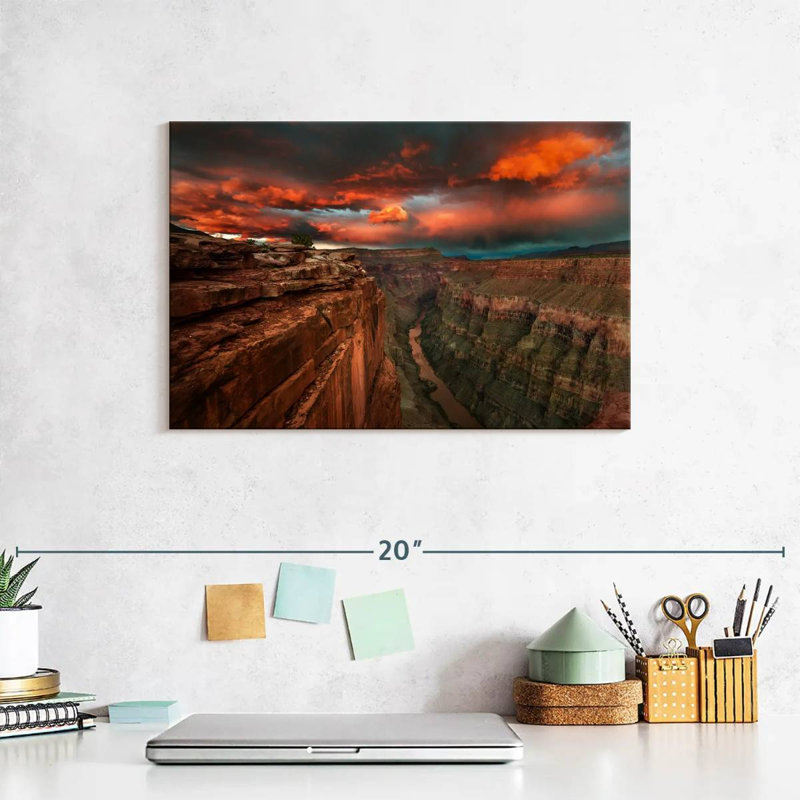 Alvord Fiery Grand Canyon Sunset, 8" H x 12" W