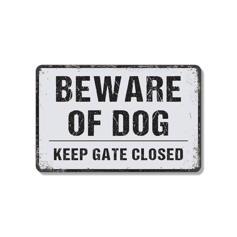 Plaque «Beware Of Dog» 7 po x 10 po