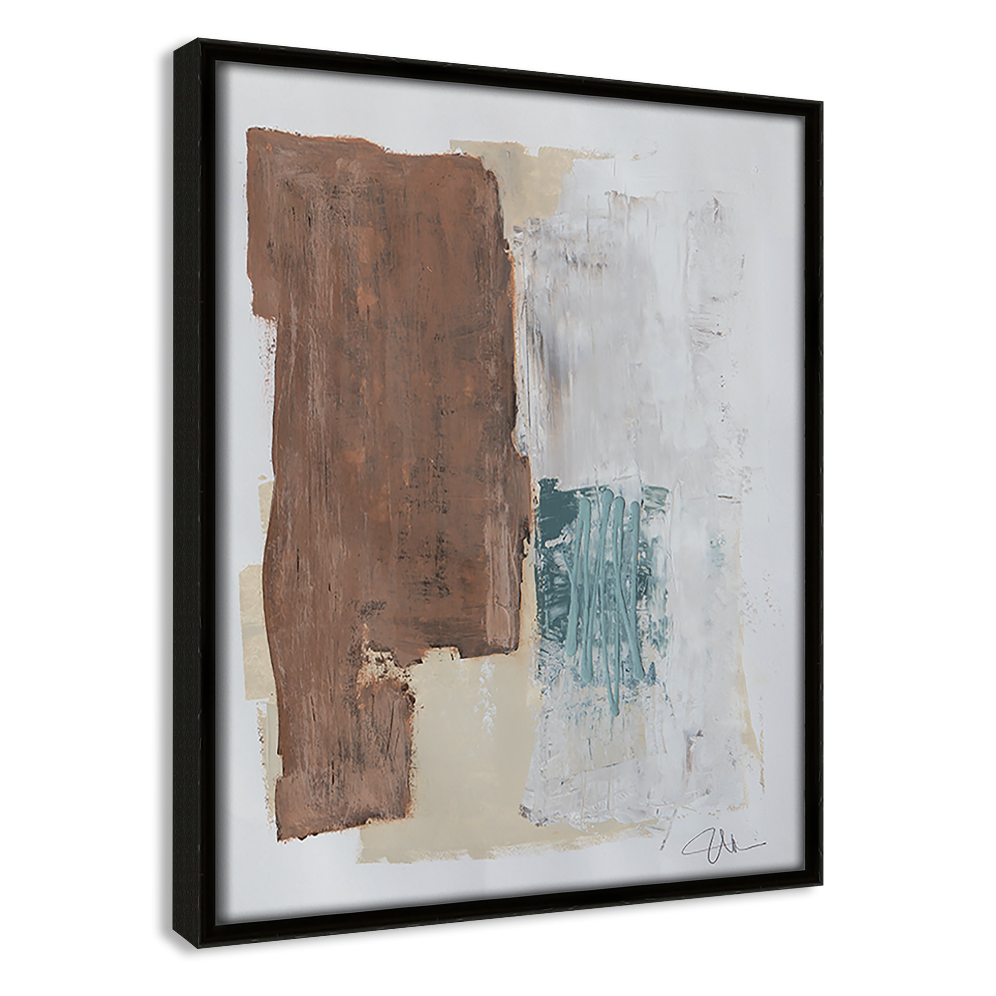 Together We Work I by Filippo Ioco, Espresso Framed, 11.5'' H x 9.5'' W x 2'' D