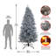 Silver Fir Christmas Tree with LED Lights-67403577
