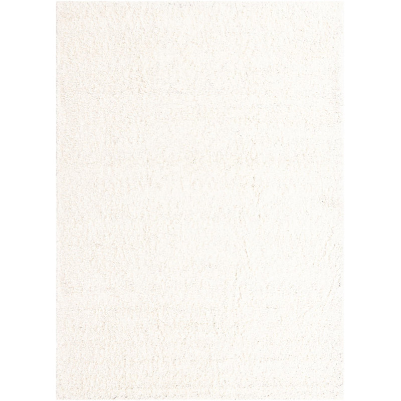 Tapis blanc neige Roshane, Rectangle 3 pi 1 po x 5 pi 3 po