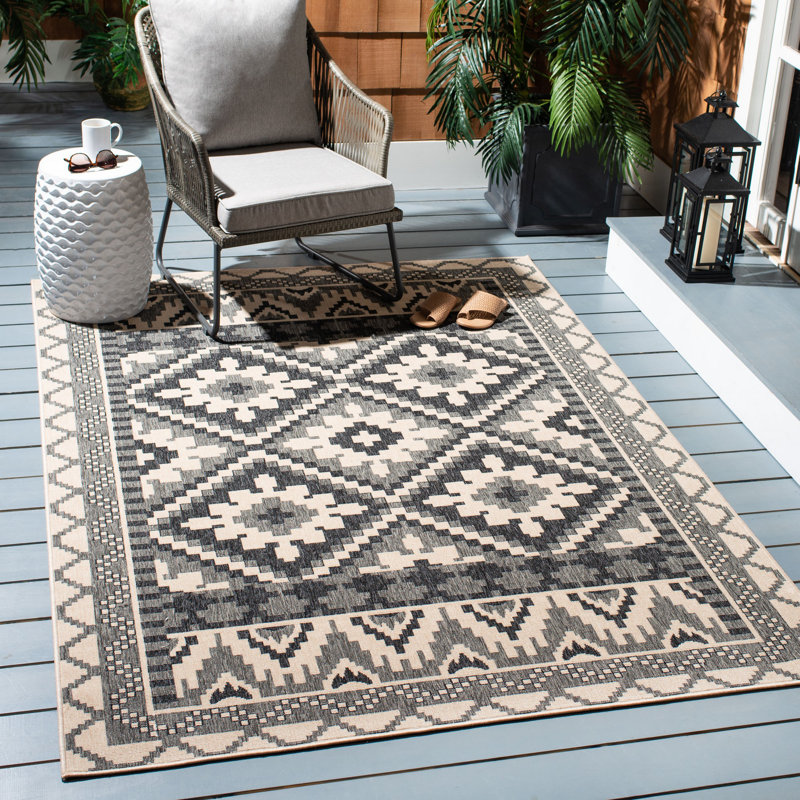 Tapis d'intérieur / extérieur Northpoint Veranda Performance Southwestern, Rectangle 5 pi 3 po x 7 pi 7 po