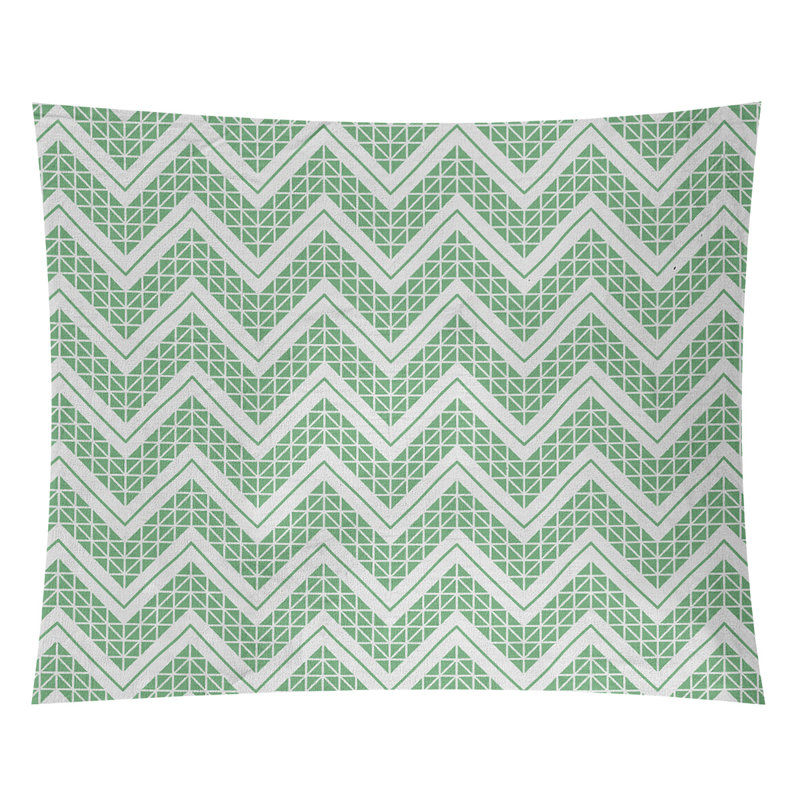 Tapisserie Stephenie, H 27,5 po x l 37,5 po, Vert / blanc