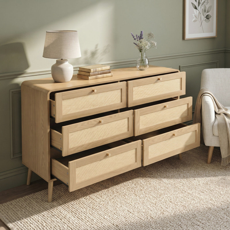 120 cm W Chest of 6 Drawers